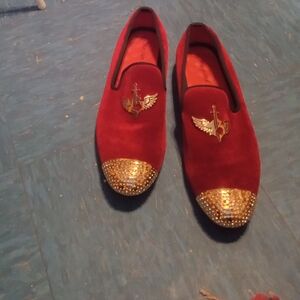 HANDSOME BURGUNDY MEIJIANA MEN'S LOAFERS SIZE 47 (14)